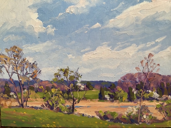 David P. Curtis, Sunday Afternoon, 12 x 16, o/cb